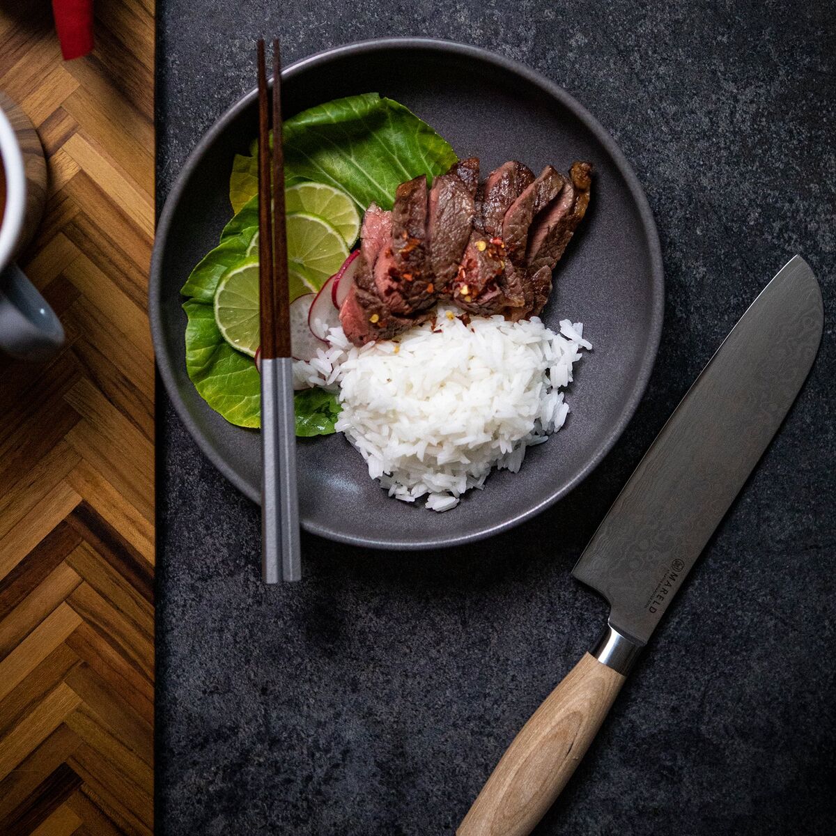 Akio sett med to Santoku kniver, 13 & 18 cm
