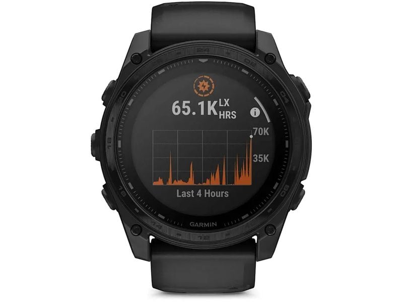 GARMIN GPS-Sportuhr Tactix 8 Solar Elite 51mm, Schwarz Taktische Multisport-Smartwatch mit Applied Ballistics Elite – Perfekt für Outdoor-Abenteuer, Militär & Schiesssport