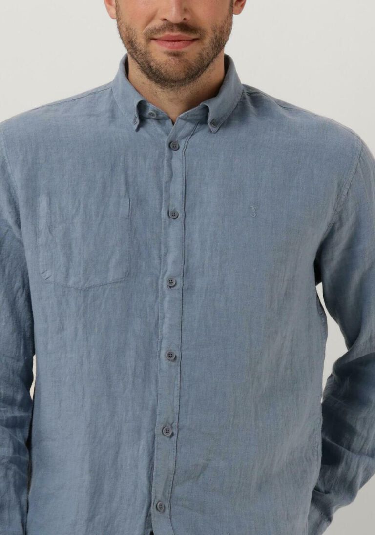 BUTCHER OF BLUE blauwe butcher of blue casual overhemd robbins linen clean shirt