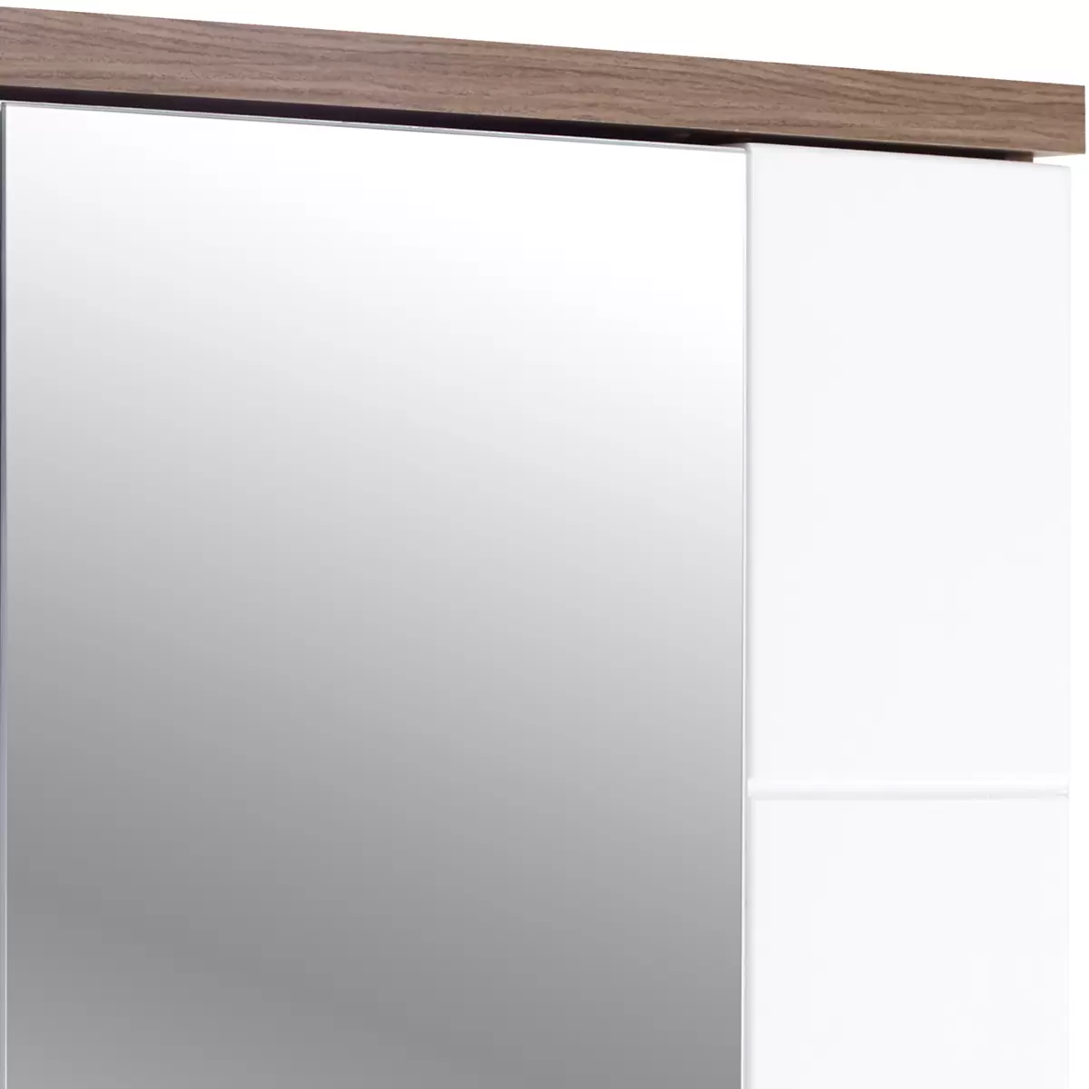 Spiegelschrank Bari dunkelbraun,weiss,Chrom,Eiche