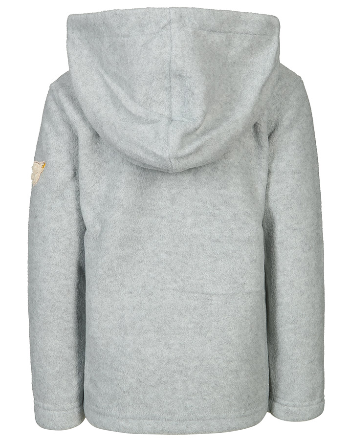 Kapuzen-Fleecejacke BASIC in grau melange