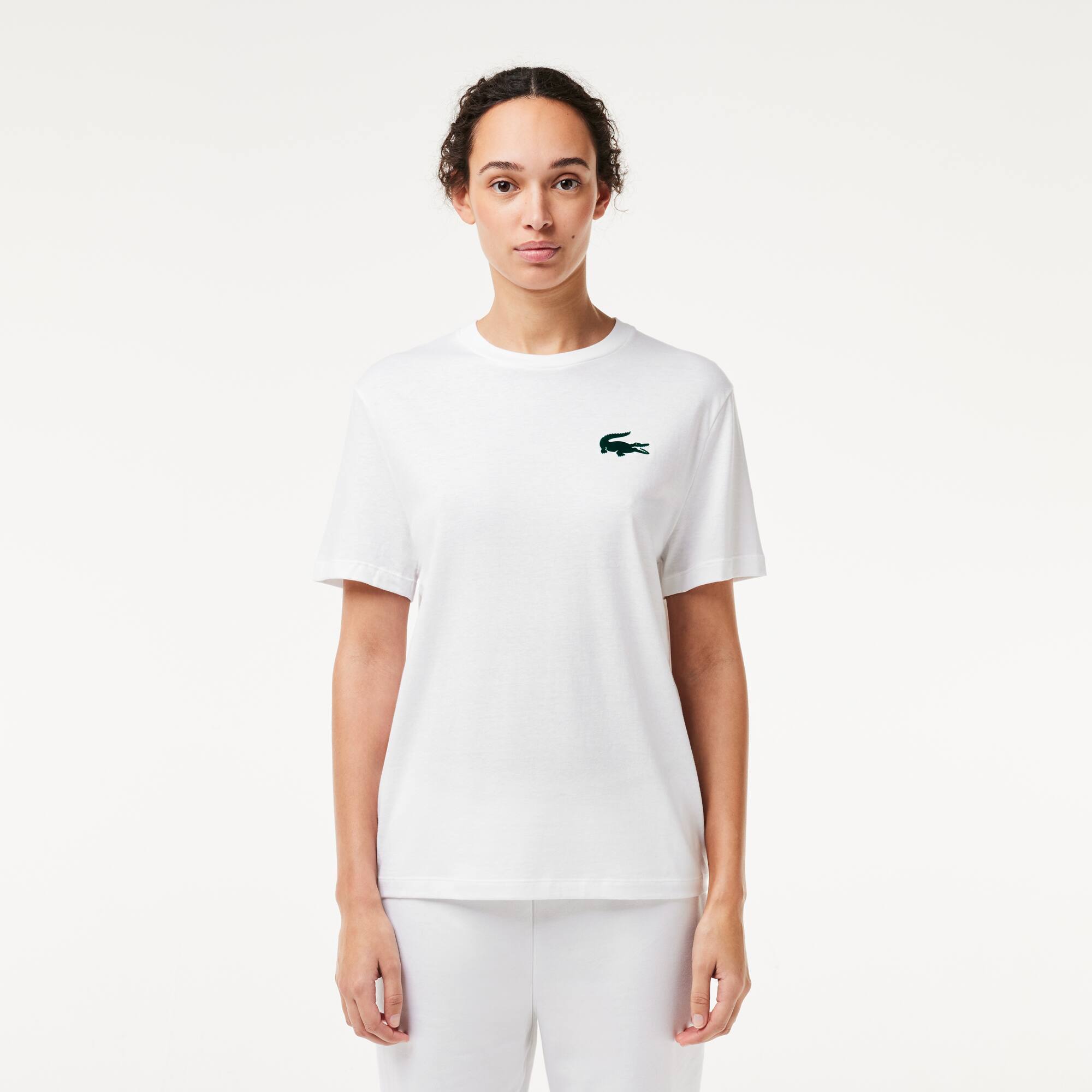 T-shirt d'intérieur en coton stretch Vêtements d’intérieur & de nuit - Blanc - Lacoste - Femme