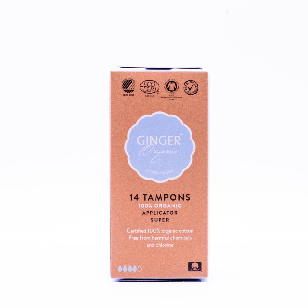 Ginger Organic Tampons Met Applicator Super14 stuks