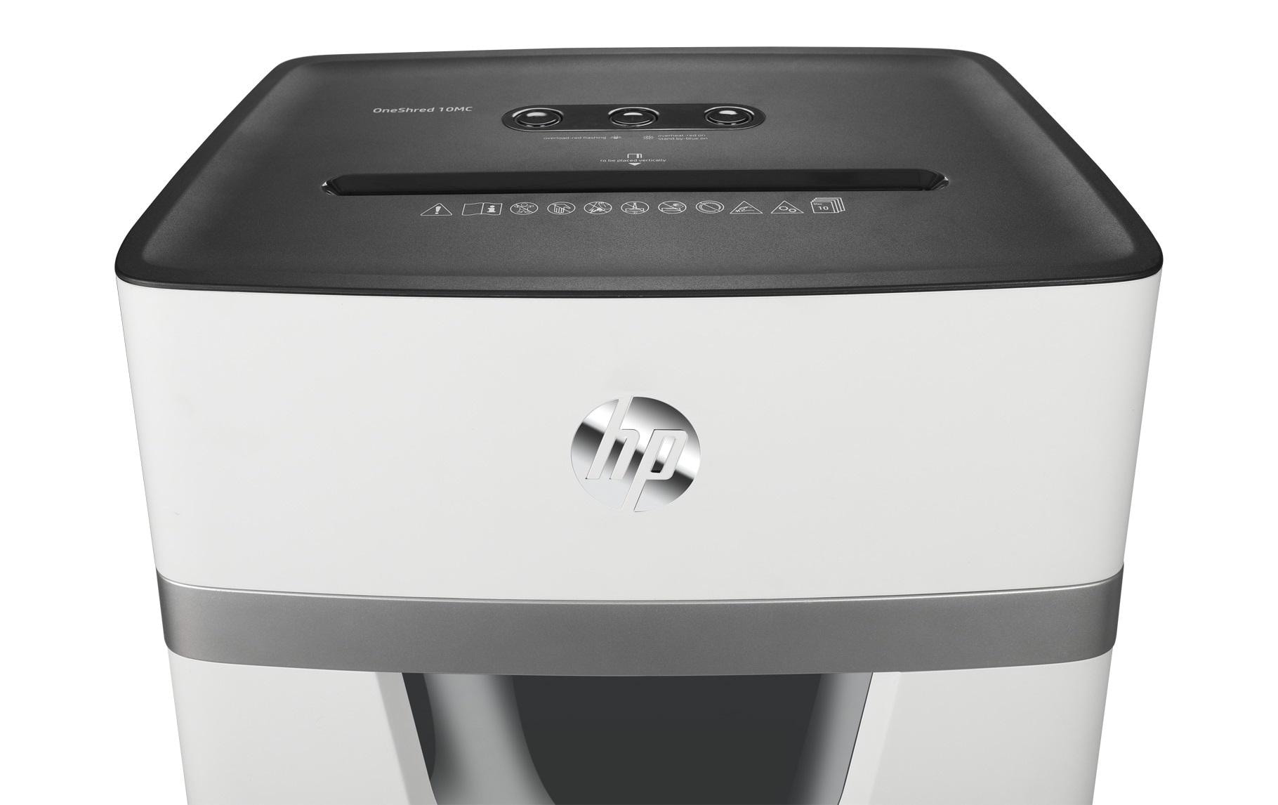 Aktenvernichter OneShred 10MC P-5, 10 Seiten<br>Dokumentenvernichter von HP