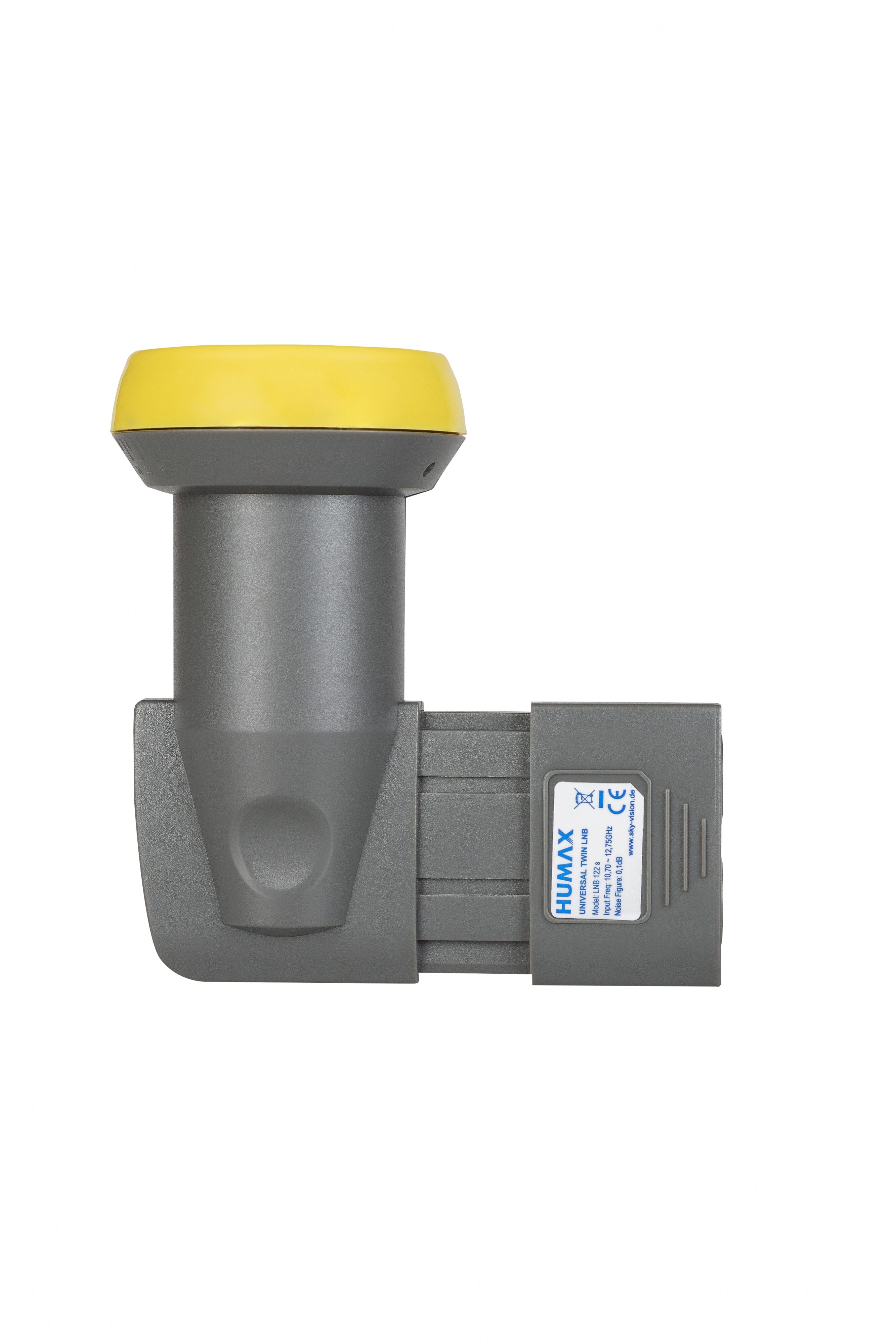 Humax Twin Universal LNB, Wetterschutz, LTE-Filter, schwarz/gelb