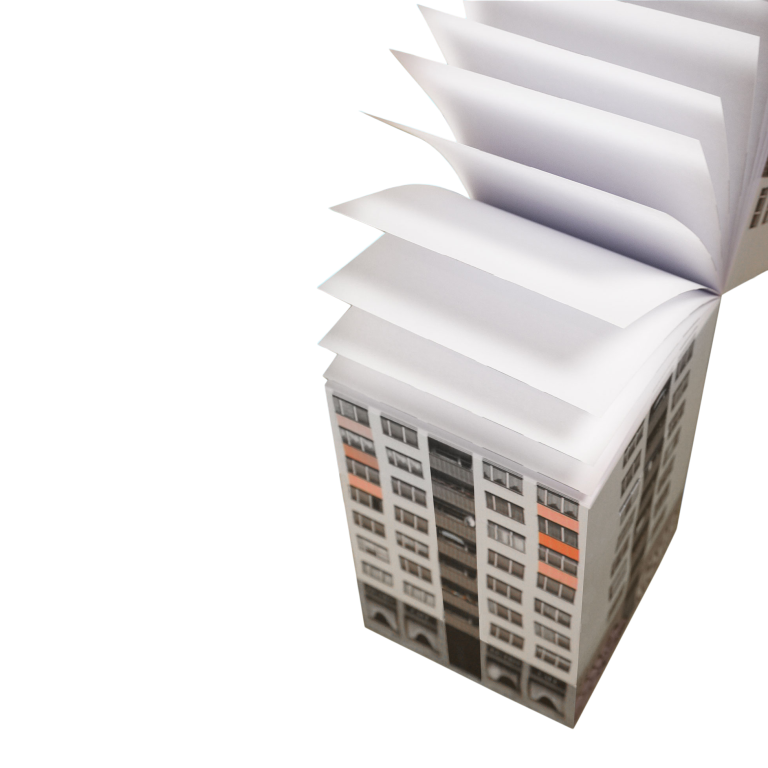 Notizblock Paperscraper Plattenbau Berlin