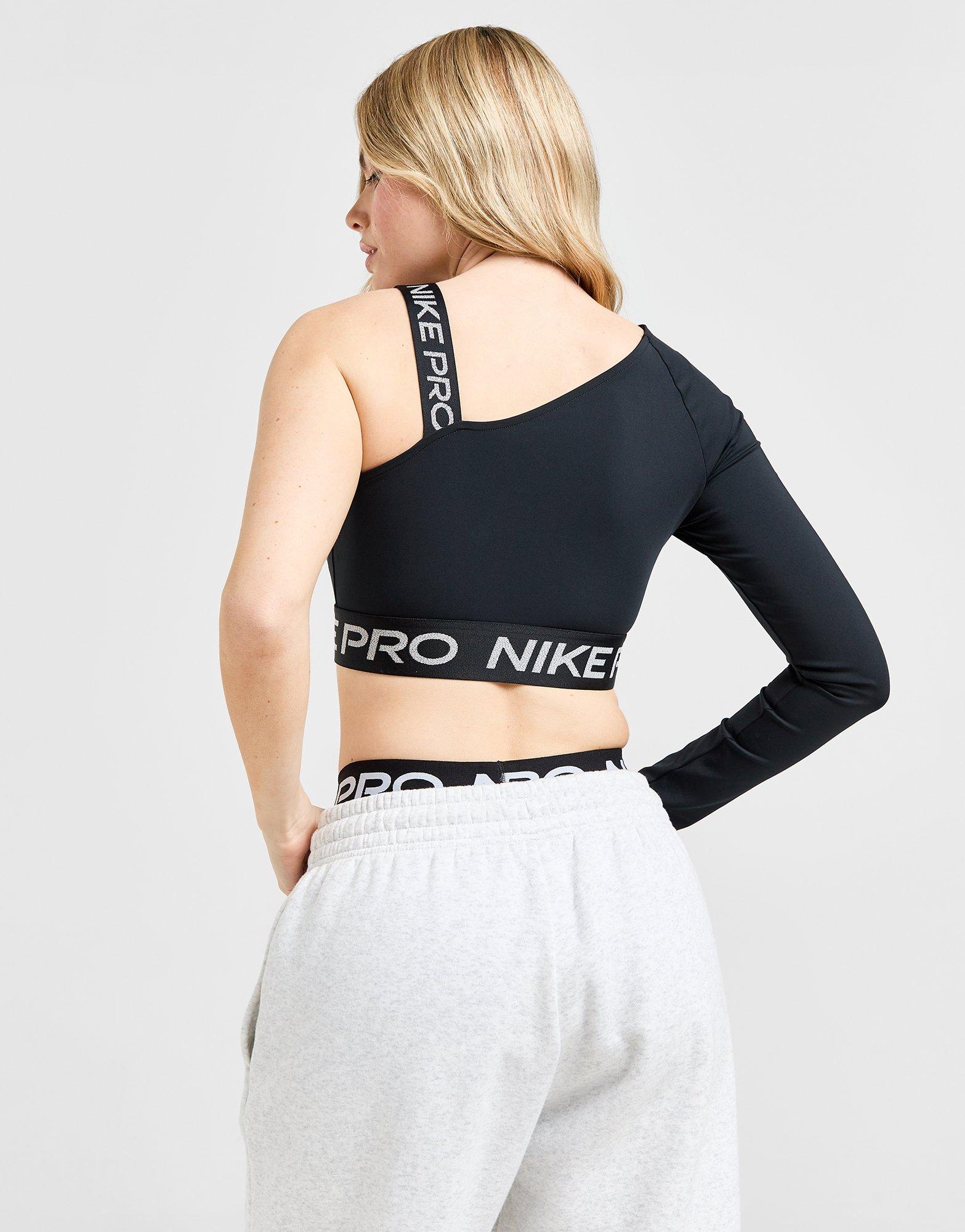 Nike Training Pro Shine Asymmetrical Crop Top