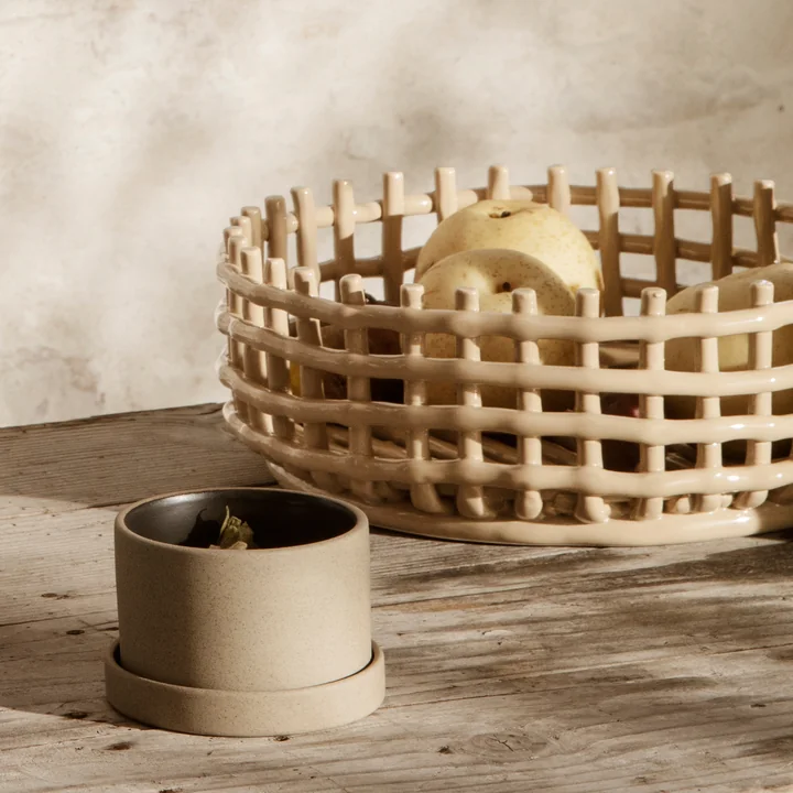 Ferm Living - Keramik Centerpiece Schale, blau