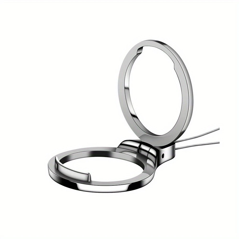 (13cm) Universal Handy Kette Phone Charms Schmuck Anhänger Handgelenkschlaufe mit Finger Griff Ring Halterung - Silber