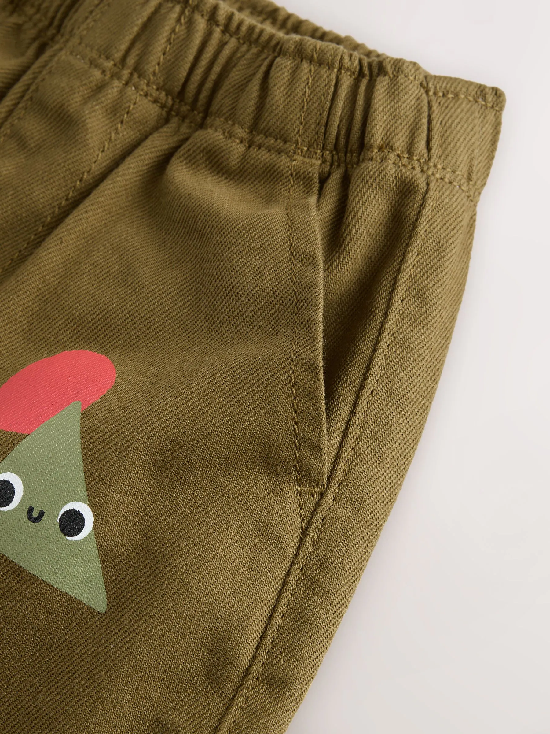 Groene vormen - Wijde broek met elastische taille (3mnd-7jr)