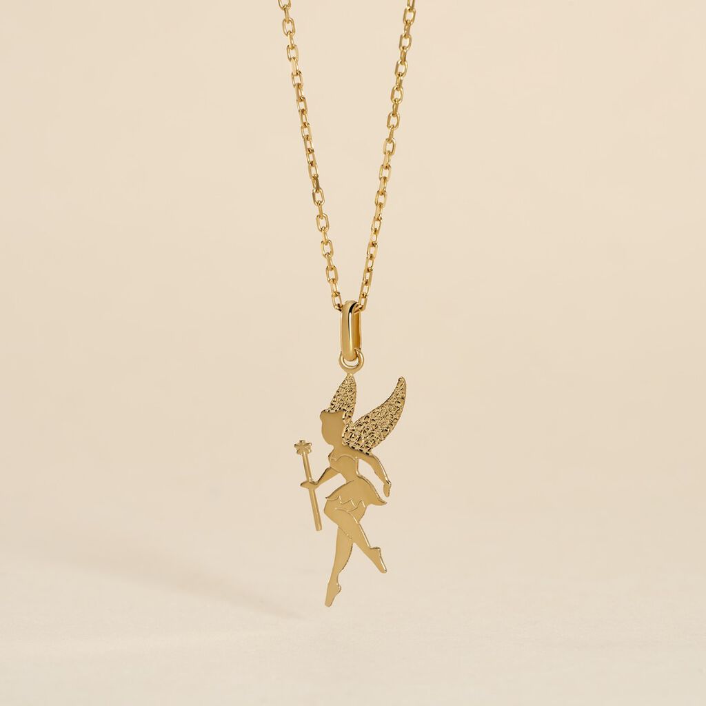 Pendentif Heliciane Fee Or Jaune