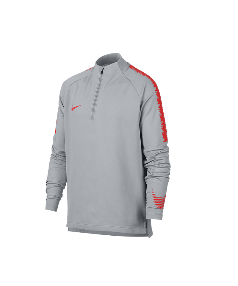 Nike Dry Squad Drill Top langarm Kids Grau F060