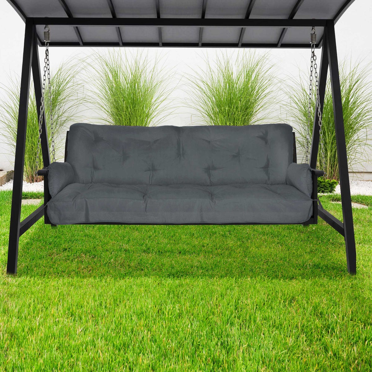 Beautissu Flair HS veranda schommelkussen 180x50x8cm grafietgrijs