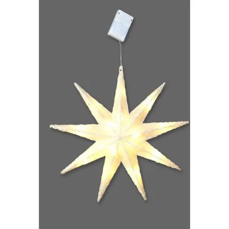 Amsinck & Sell Weihnachtsstern mit 15 LED, Sisal, sortiert