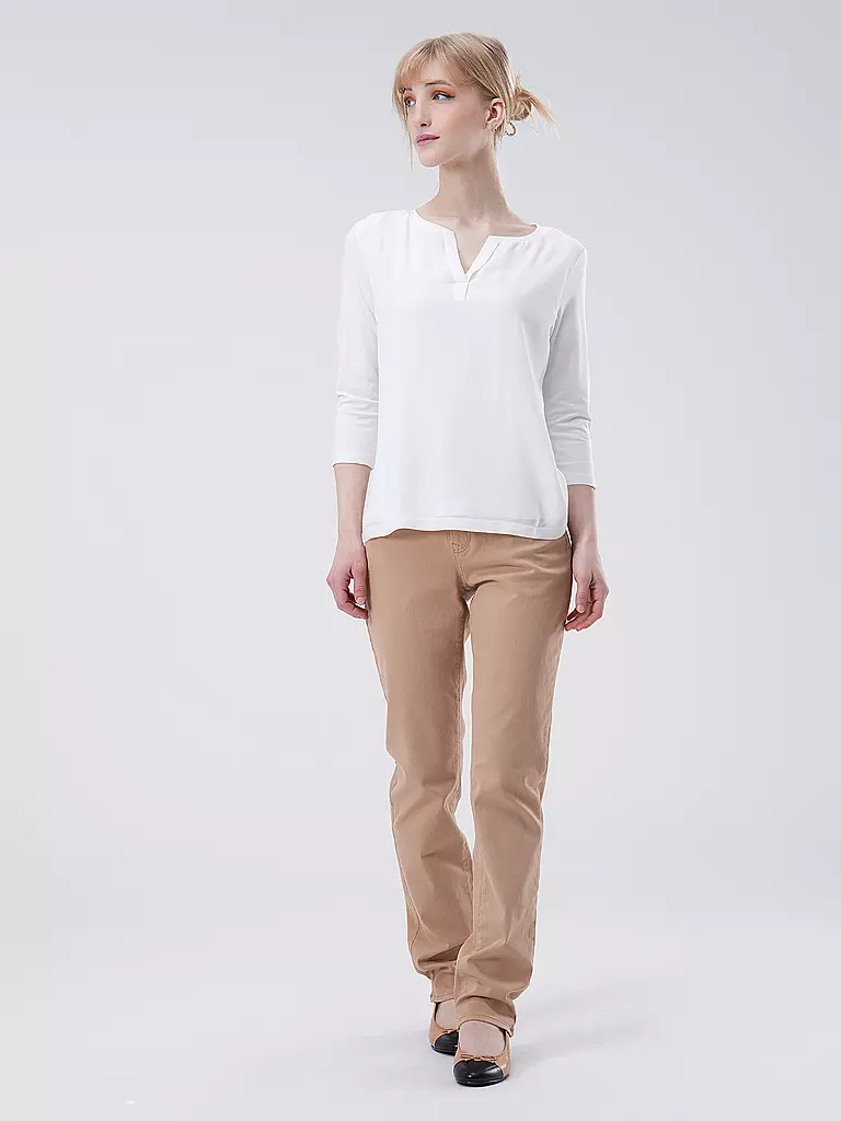 COMMA Langarmshirt  weiss