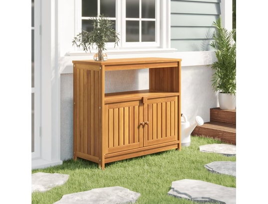 VIDAXL - Table console de jardin 80x35x75 cm bois massif d'acacia