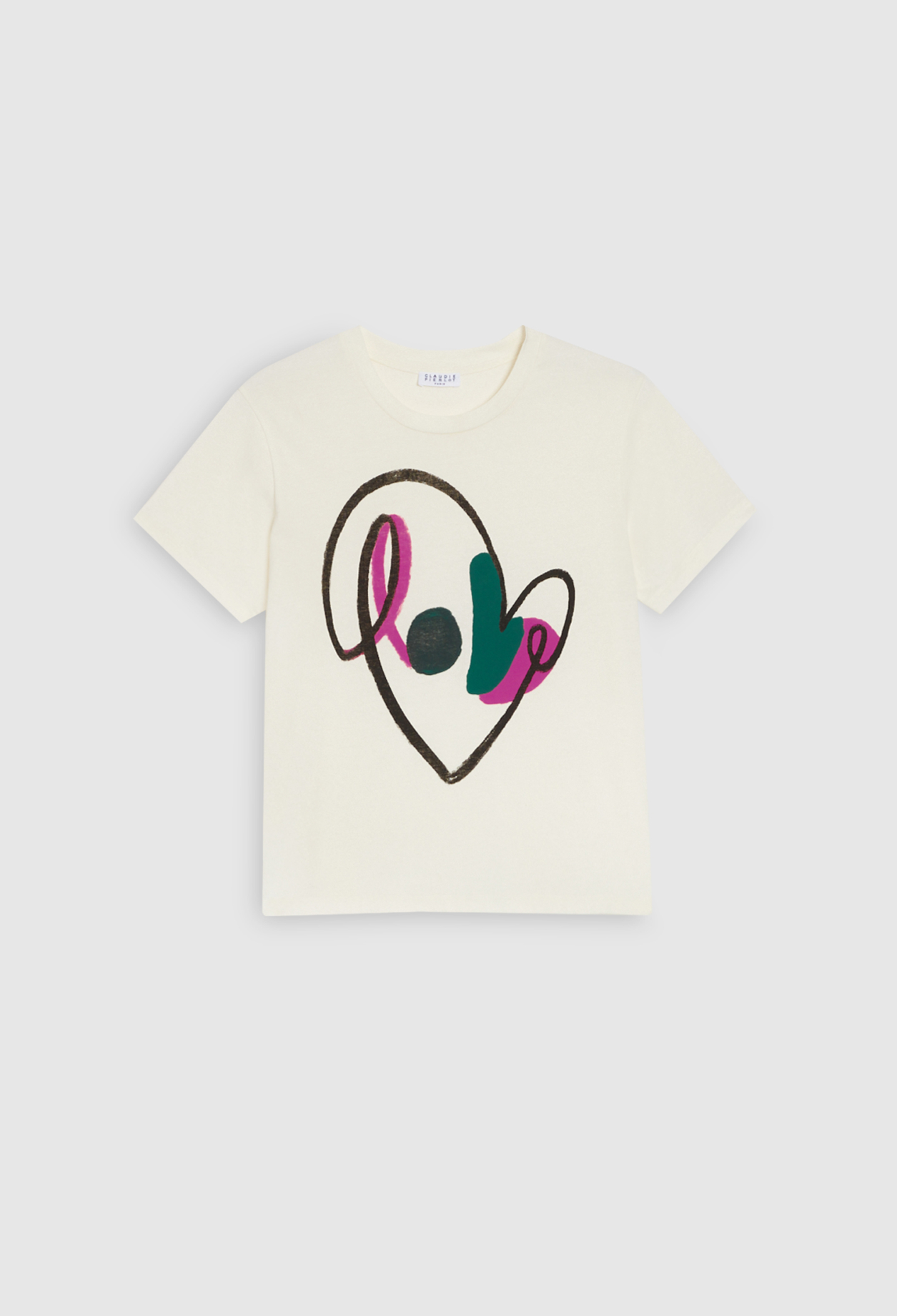 T-shirt manches courtes coeur