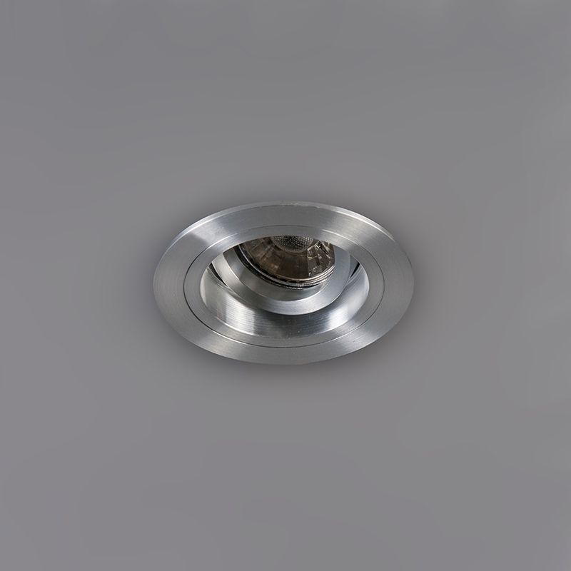 Set van 6 Inbouwspot rond aluminium draai- en kantelbaar - Chuck