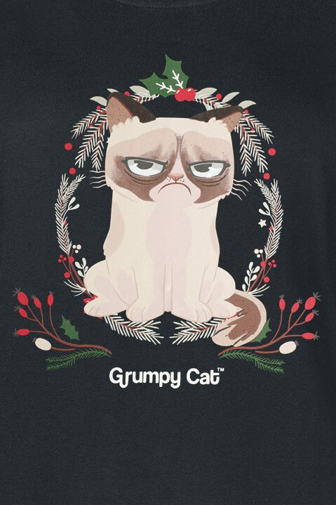 Grumpy Christmas  | Grumpy Cat T-Shirt Manches courtes
