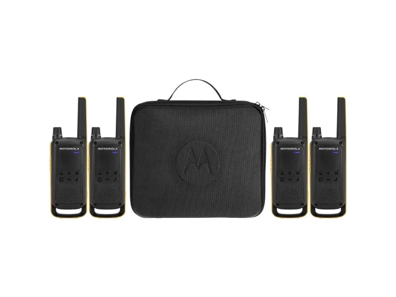 Motorola Talkabout T82 Extreme - Quad Pack - transportabel - tovejs radio - PMR - 446 MHz - 16 kanaler - sort, gul (pakke med 4)