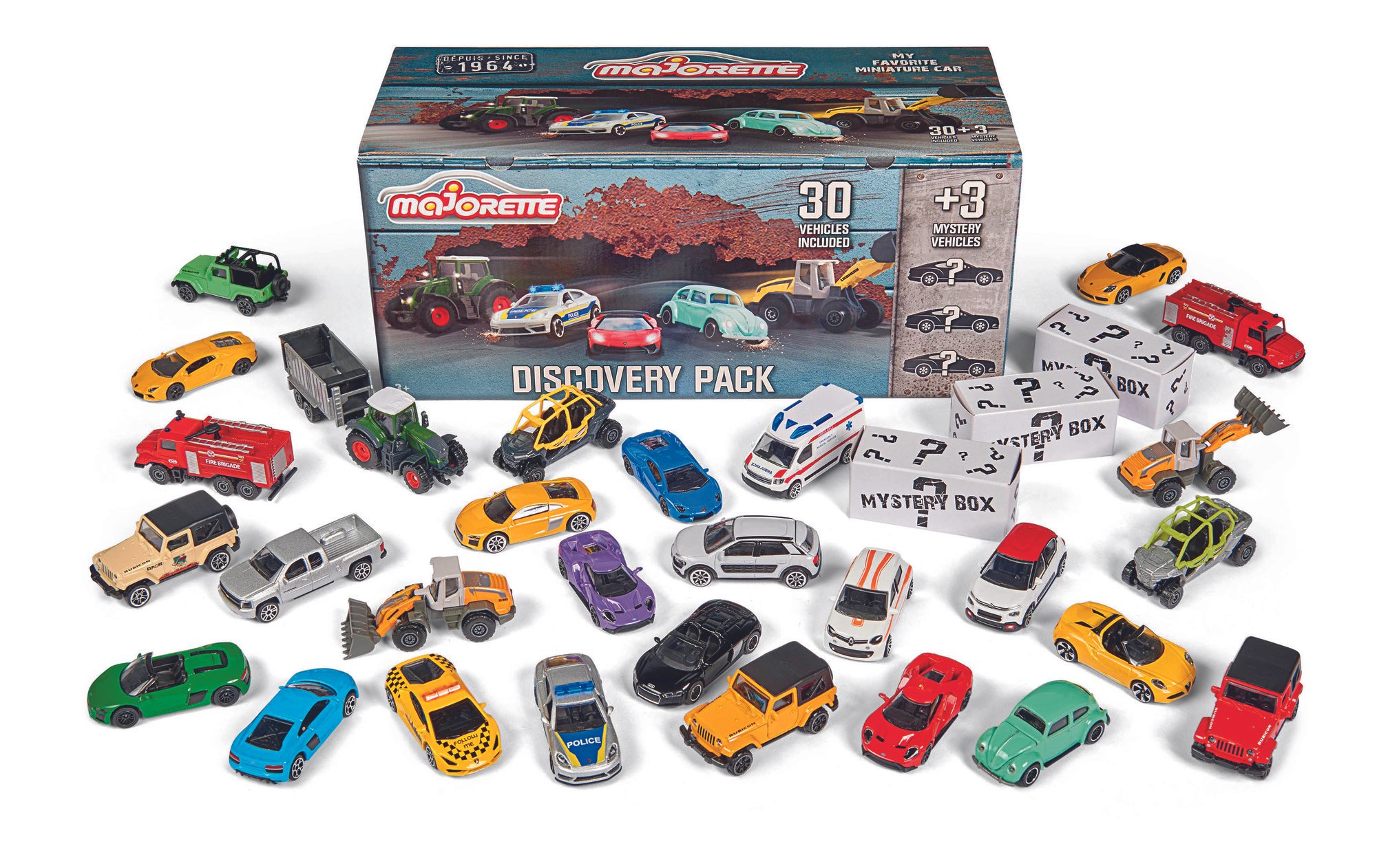 Coffret 33 véhicules Majorette en métal 1:64