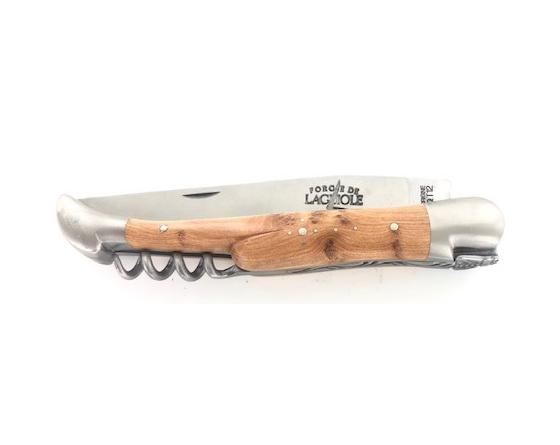 Laguiole Tradition 12 cm - 2 mitres - 2 pièces - Genévrier Couteau de Poche Forge de Laguiole