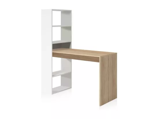 Bureau réversible avec étagère de rangement - L120 cm
