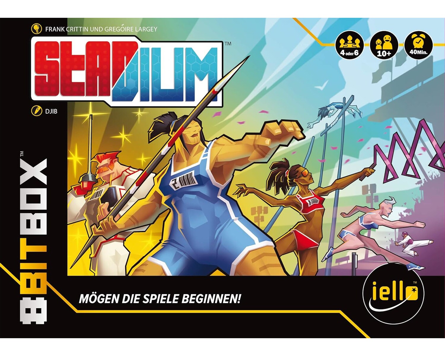 IELLO 515453 - Spielesammlung - 8 Bit Spiel Box Brettspiel Gesellschaftsspiele Spiel