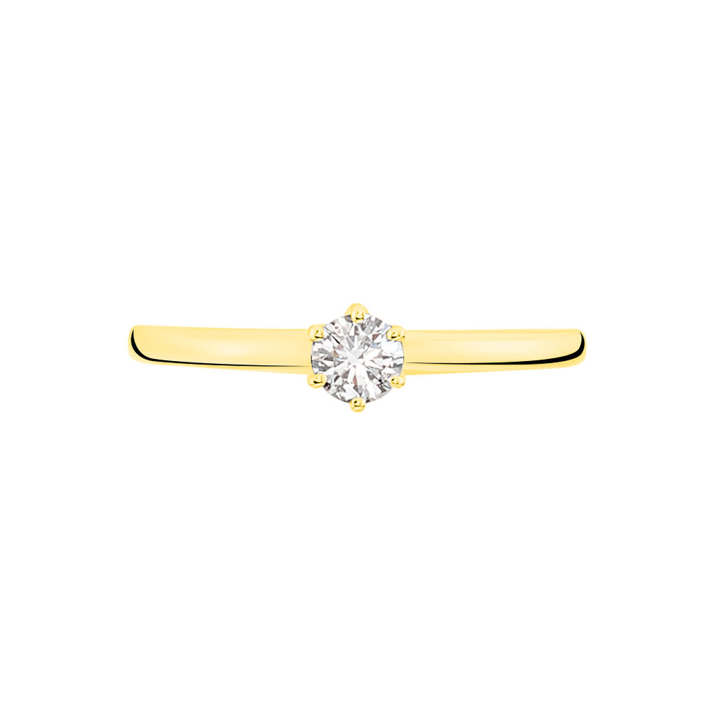 Bague Solitaire Natalia Or Jaune Diamant