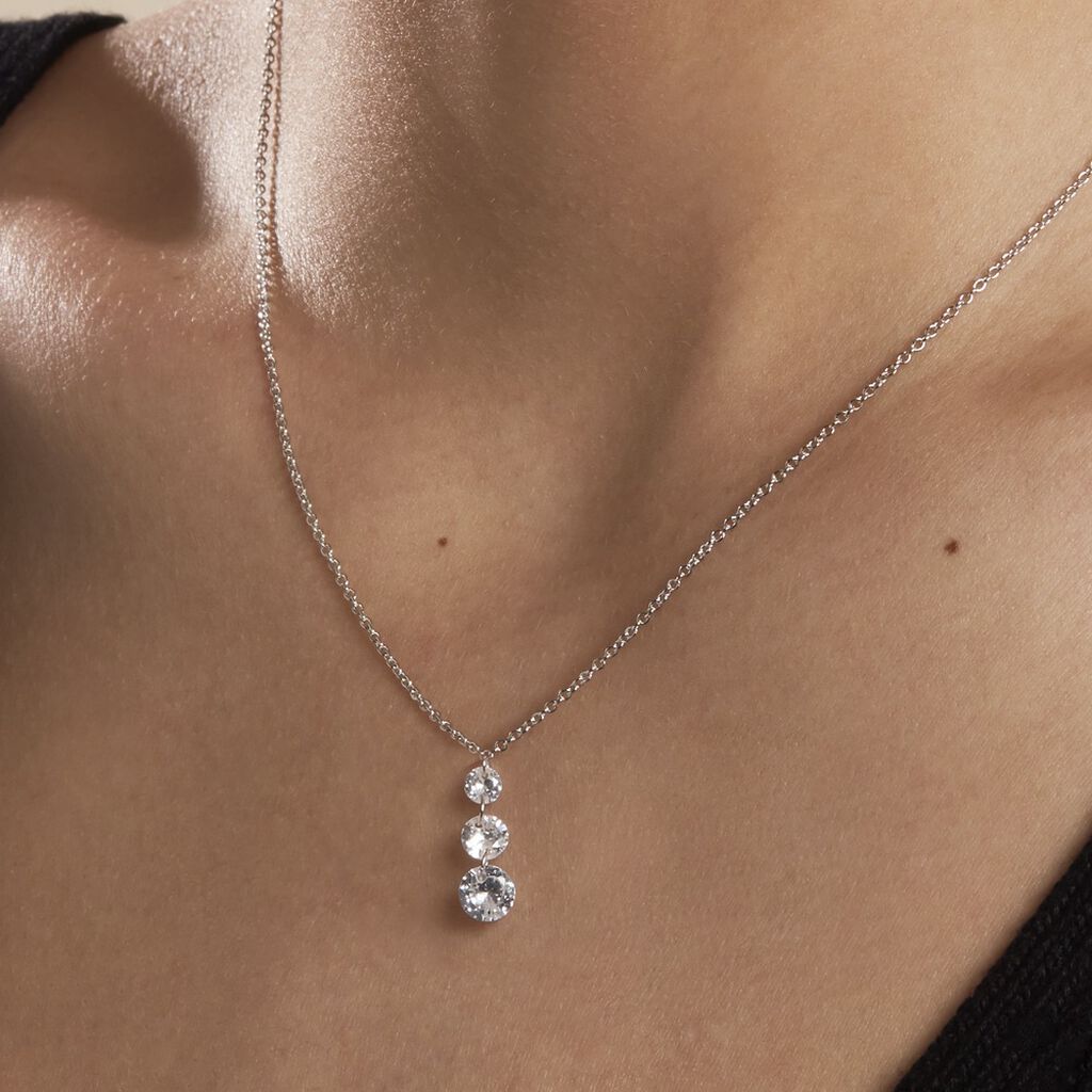 Collier Argent Constantin Argent Blanc Oxyde