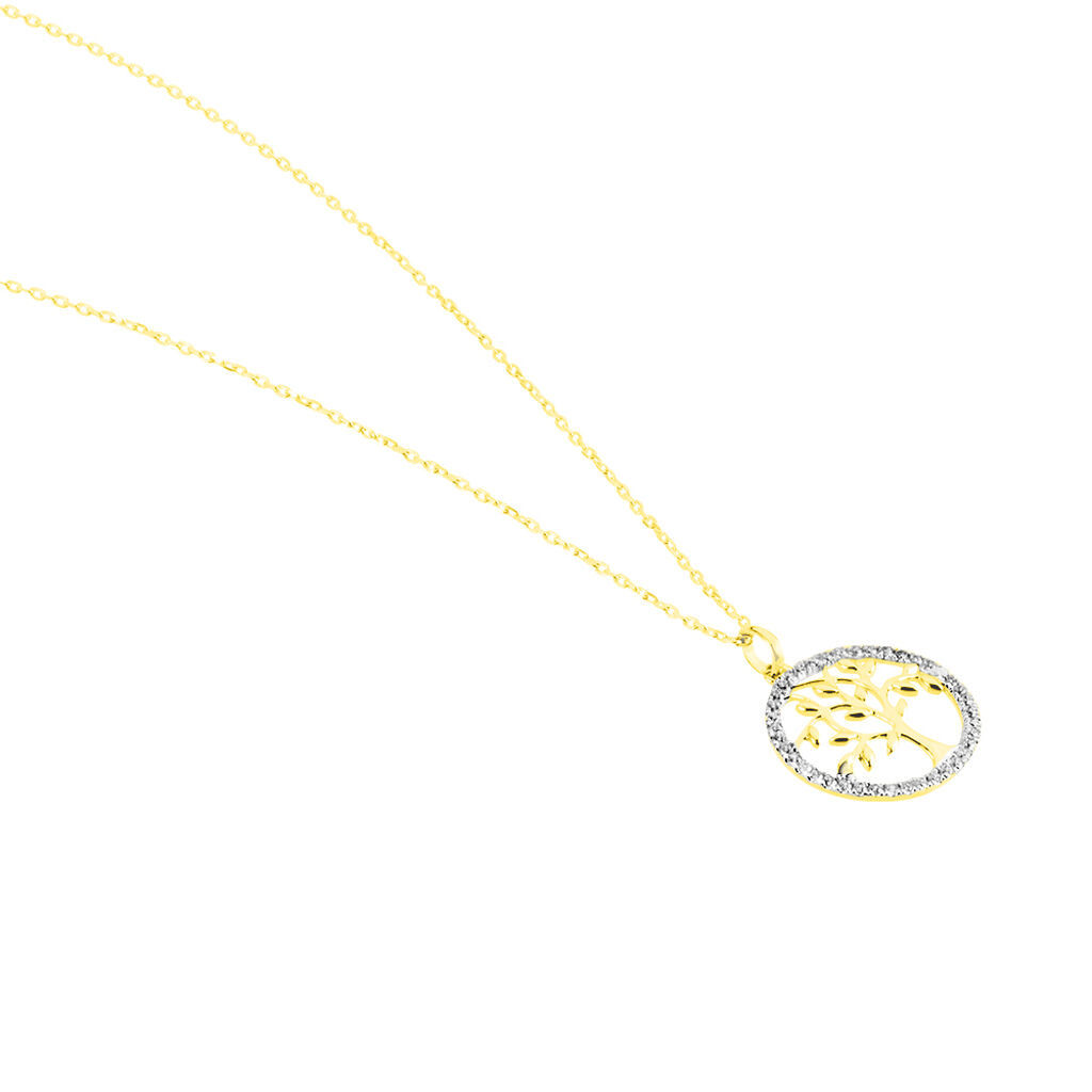 Collier Darell Or Jaune Oxyde De Zirconium