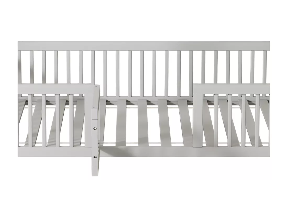 Lit cabane pour enfant - 90x200cm - en bois massif - Blanc
