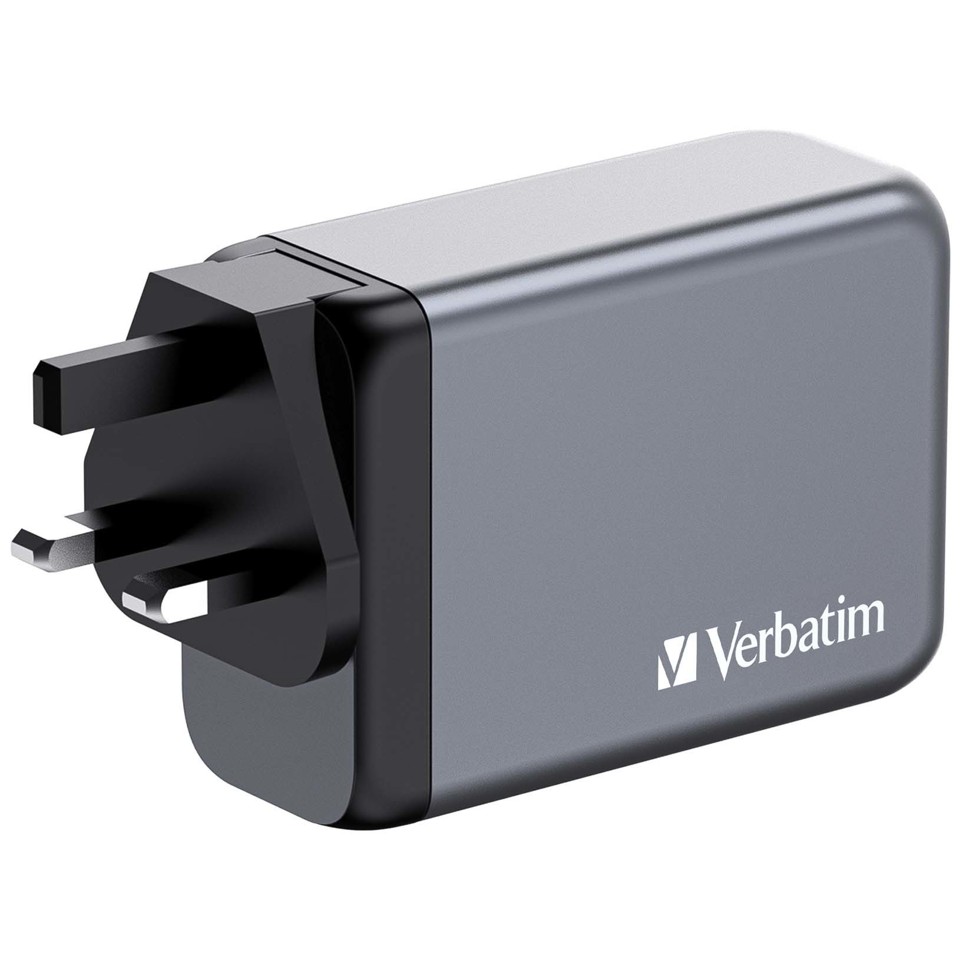 Verbatim - GNC-240 GaN Oplader 4 Port 240W USB-A/USB-C