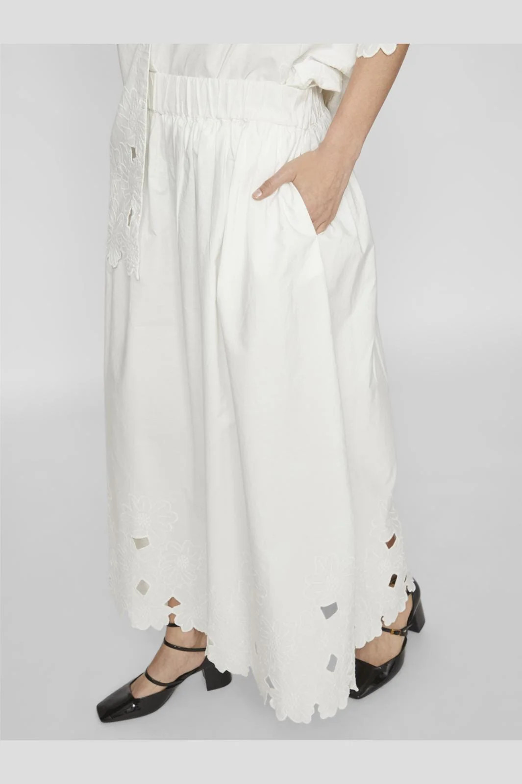 Vila Vidolla Embroidery Maxi Skirt #4