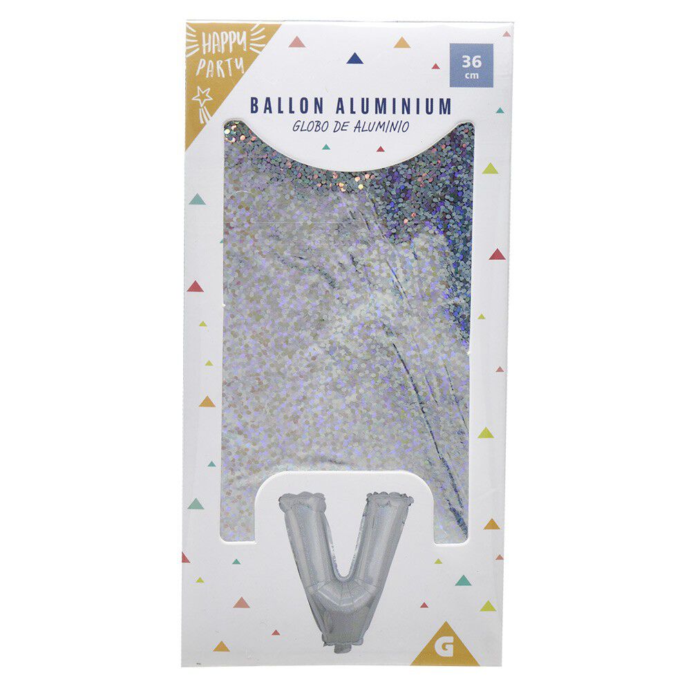 Ballon forme lettre V, aluminium