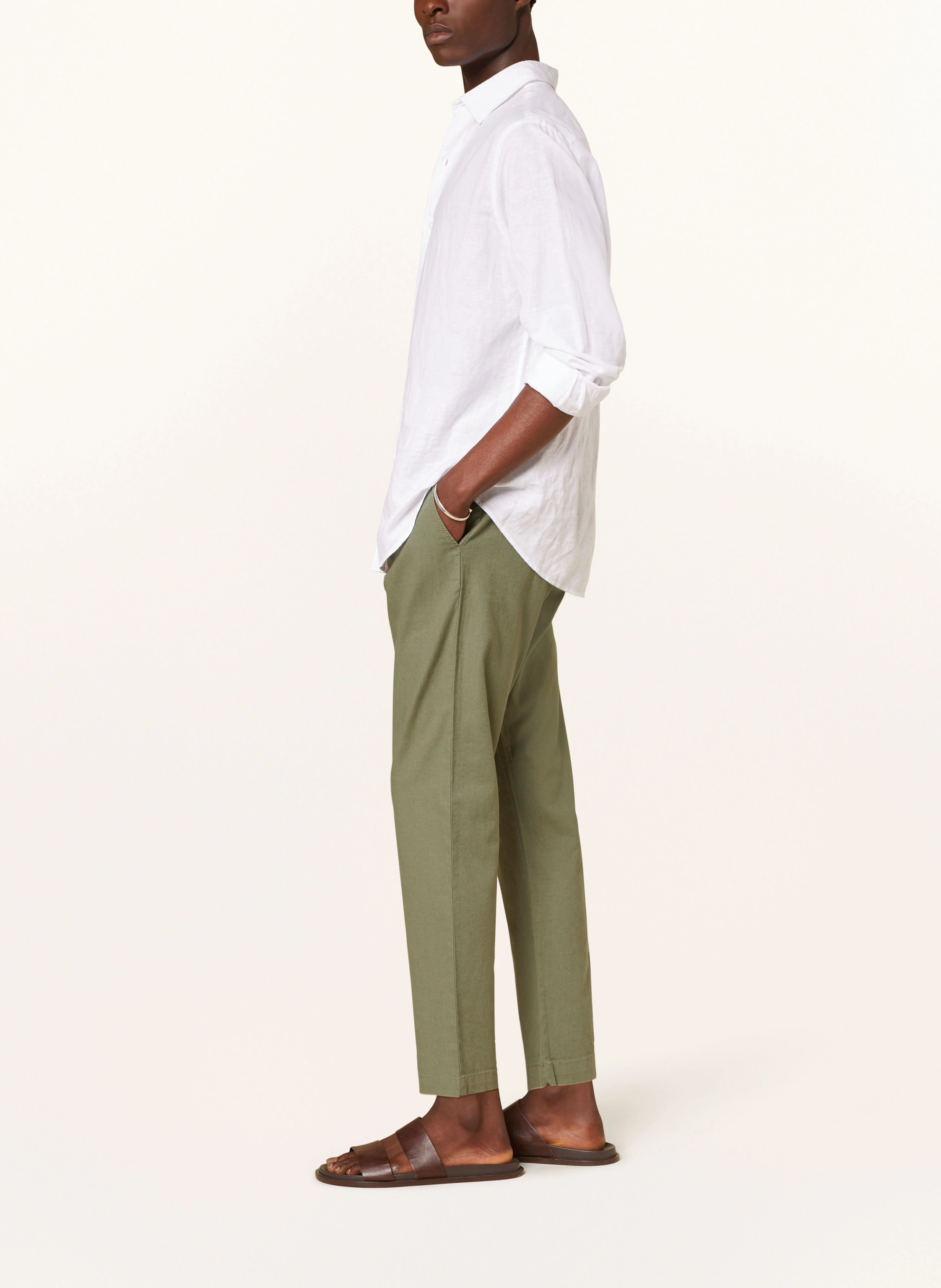 PAUL Chino Tapered Fit mit Leinen