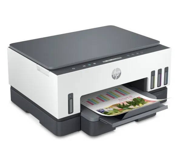 HP Smart Tank 7005 All-in-One - Multifunktionsprinter - farve - blækprinter - kan genopfyldes - Letter A (216 x 279 mm)/A4 (210 x 297 mm) (original) - A4/Legal (medie) - op til 15 spm (udskriver) - 250 ark - USB 2.0, Wi-Fi(ac), Bluetooth