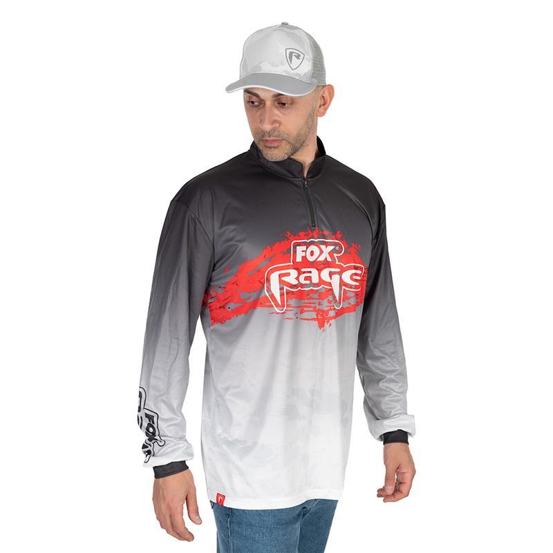 Tee Shirt Manches Longues Homme Fox Rage Performance Team Top - Noir/Blanc