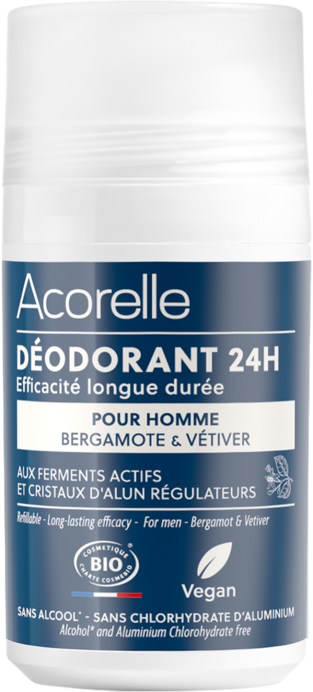 Acorelle  Pour Homme Deo Roll-on Bergamotte & Vetiver, 50 ml