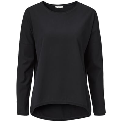 Damen-Strickpulli Baumwolle, Schwarz