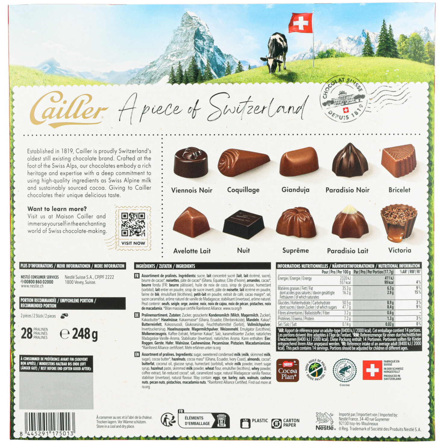 Cailler Souvenir Pralinen
