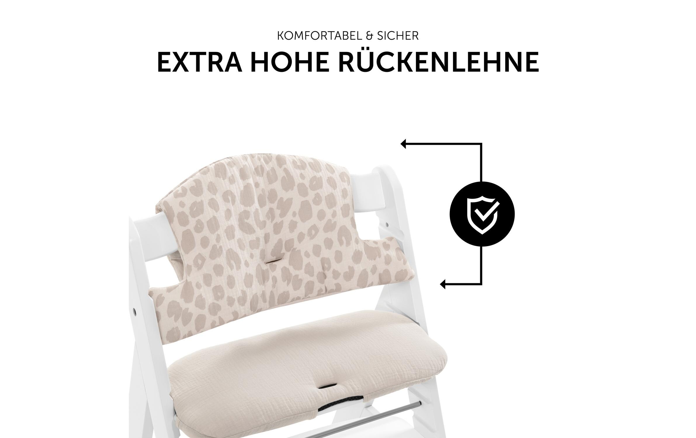 Sitzkissen Select Muslin Leo Natural zu Alpha+Hochwertige Hochstuhlauflage