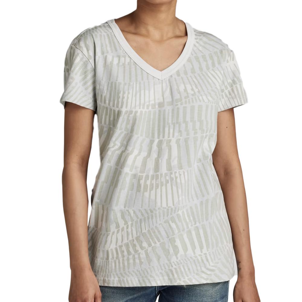 T-shirt Gris Femme All Over Print D21210
