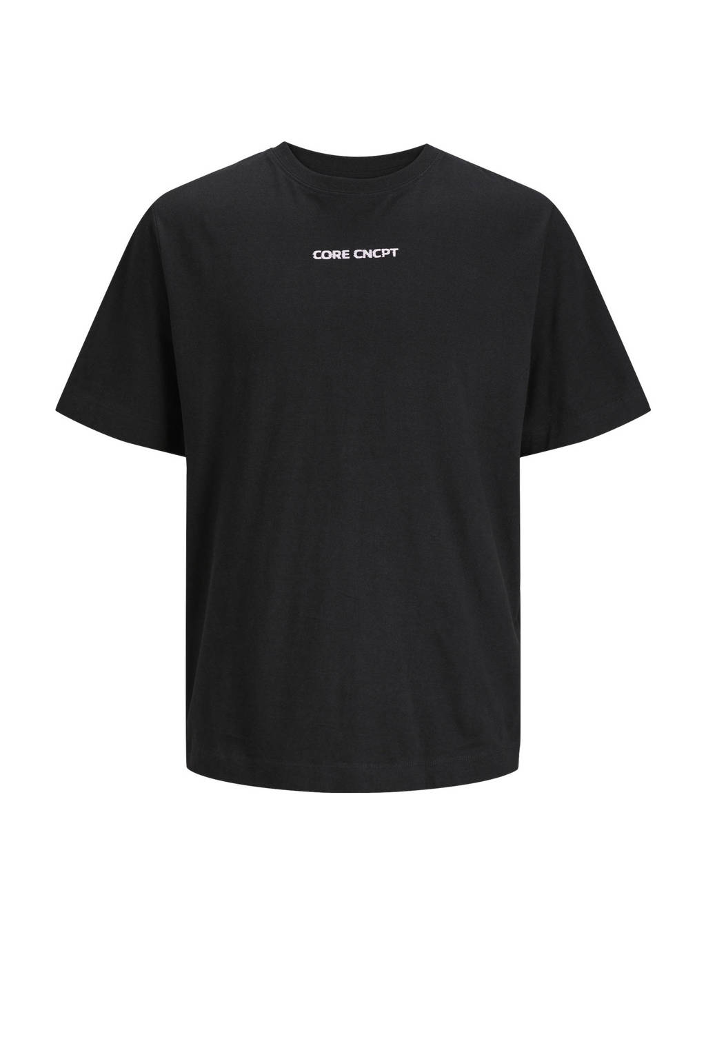 JACK & JONES T-shirt JCOSTAGGER met backprint zwart