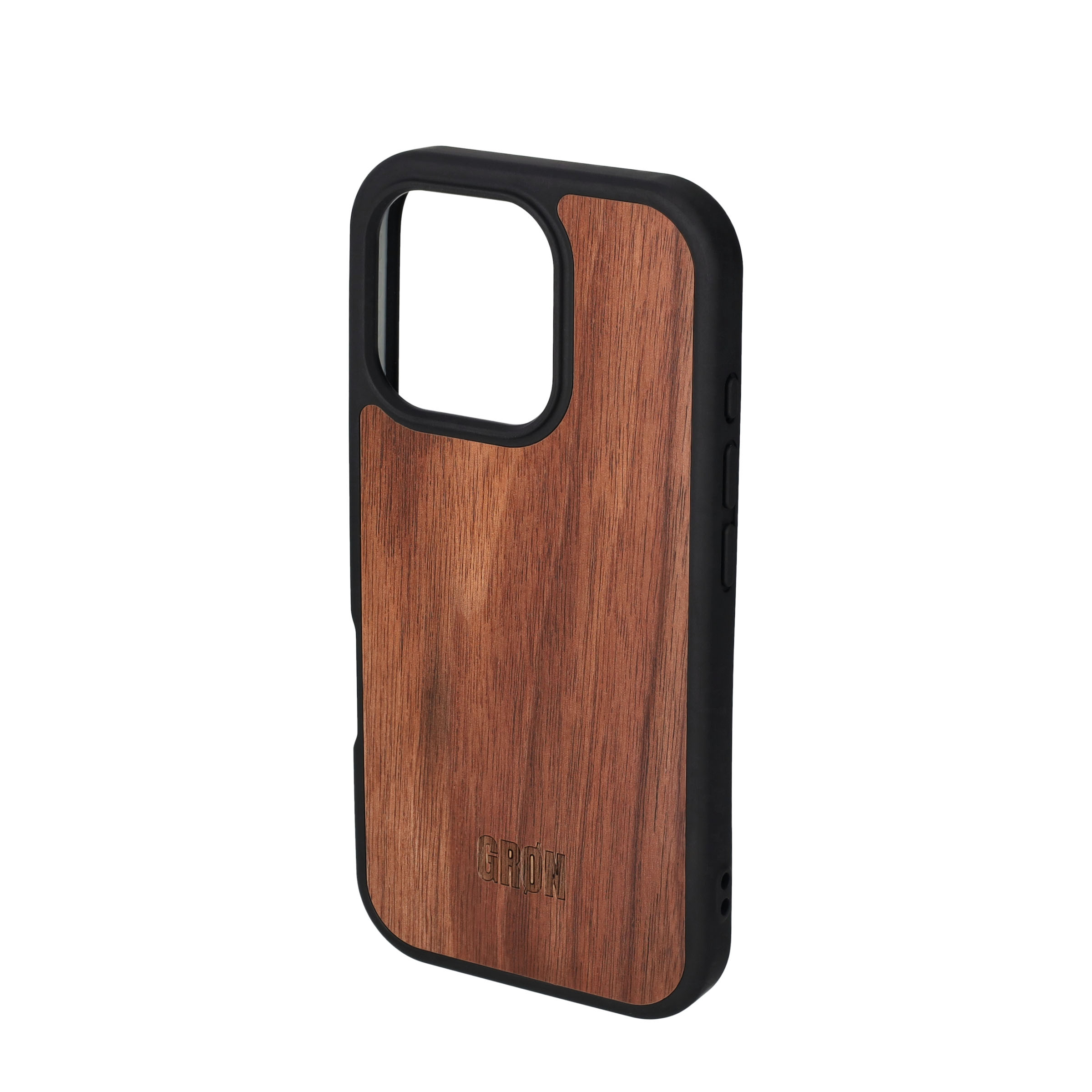 iPhone 16 Pro Holz Handy Hülle MagSafe Bumper Case - Walnuss