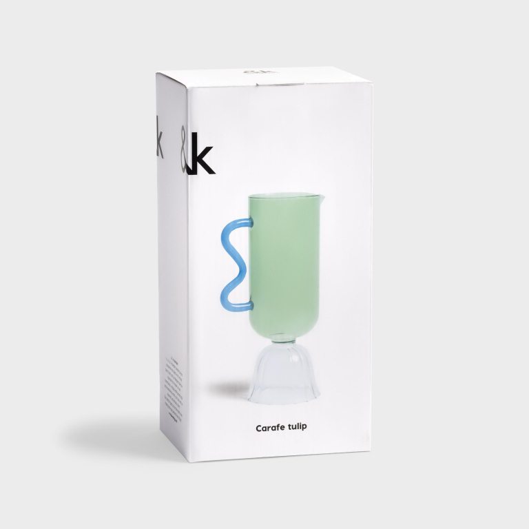 &klevering Tulip karaf 0,7L blauw