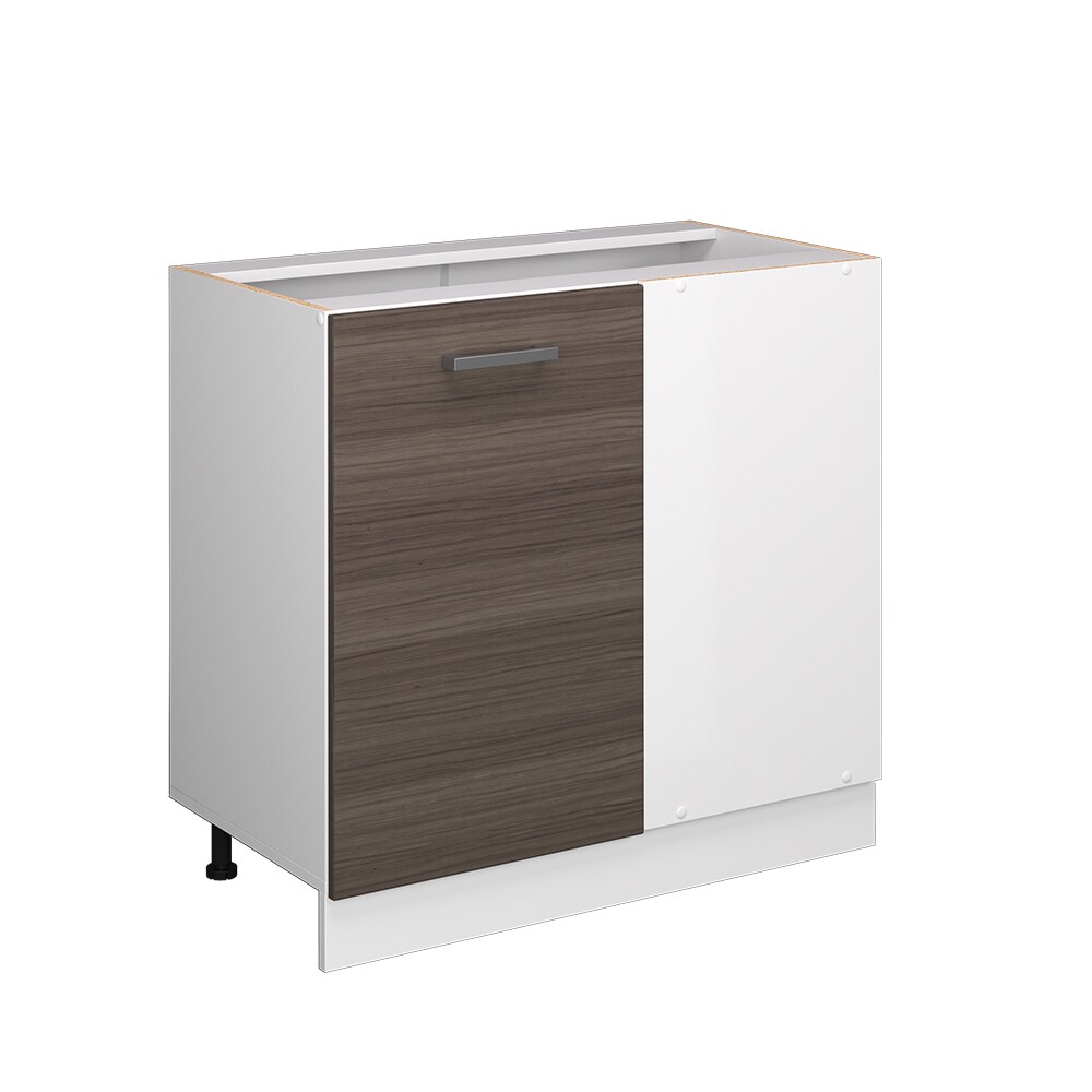 Vicco Eckunterschrank Küchenschrank Küchenzeile R-Line 86 cm Weiß Edelgrau Tür