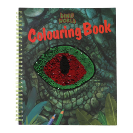 Dino World kleurboek met pailletten