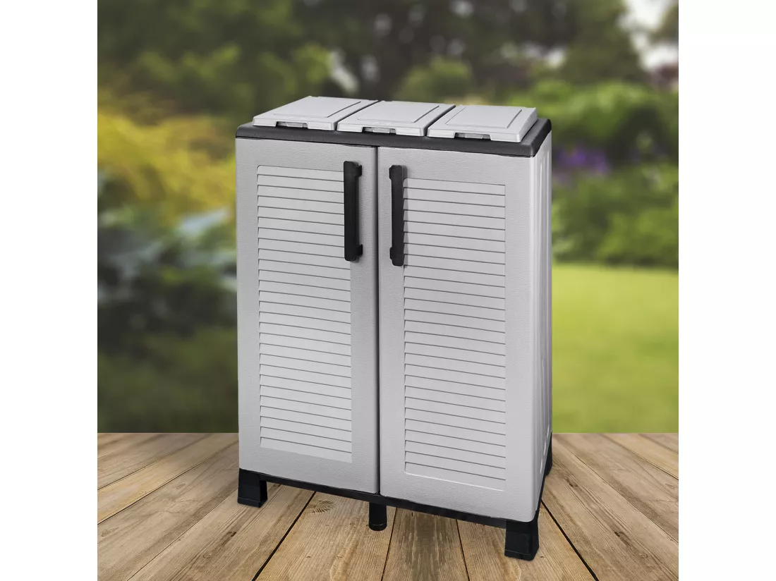 Demi-penderie en polypropylène de l\`éco, ligne pratique pour tirer pleinement parti de l\`espace, l 680 x p370 x h 900 mm.