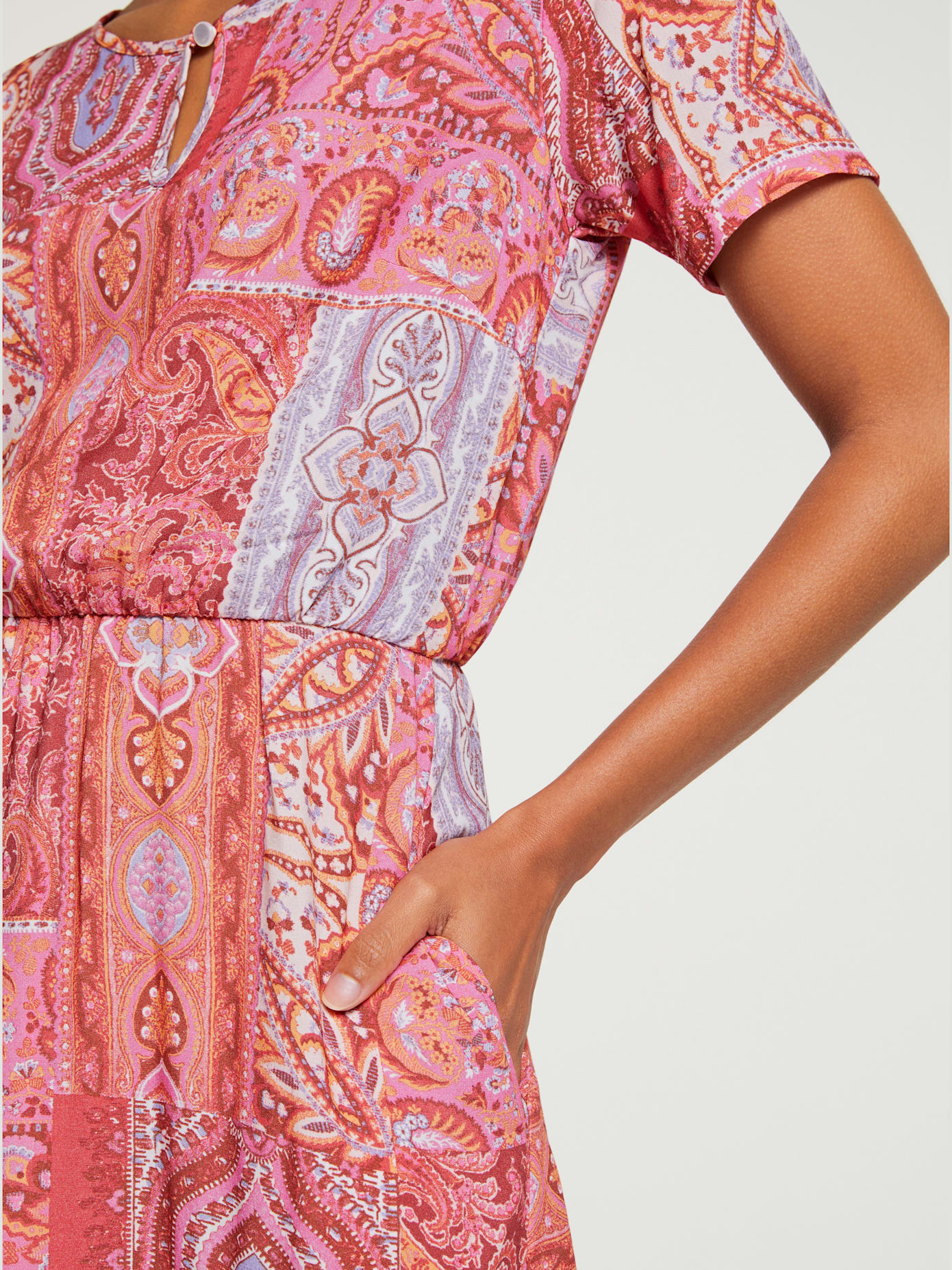 Robe imprimée coupe extra-longue tendance